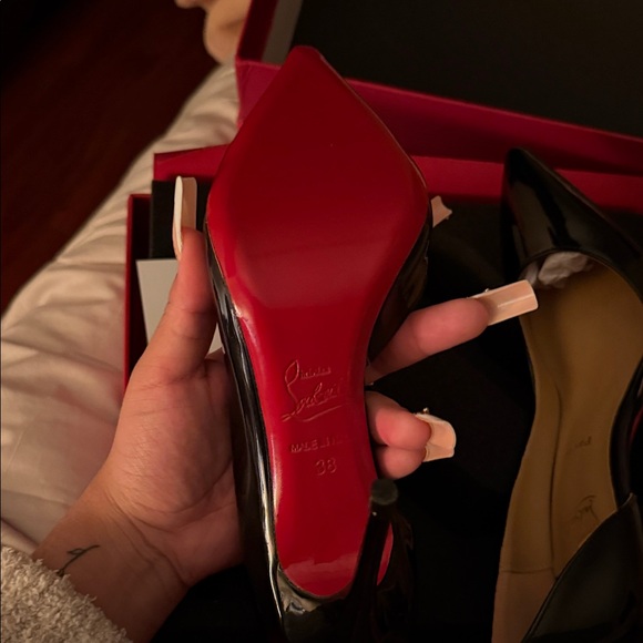 Christian Louboutin Signature Red and Black Heels - Picture 10 of 14